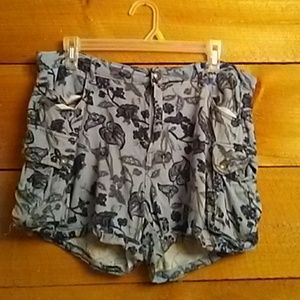 Blue Floral Shorts